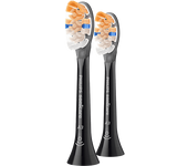 Recambio para cepillo dental - Philips Sonicare Premium All-in-One HX9092/88, 2 Cabezales de recambio, Control antiplaca, A3 Soft, Negro