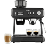 Cafetera express - Breville Barista Max+ VCF152X, 1600 W, 15 bar, Hasta 3 tazas, Molinillo Tap&Go, Negro