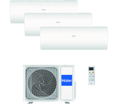 Aire acondicionado Split 3 x 1 - Haier Perla Premium, 3095 fg/h, Inverter, Wi-Fi, Blanco