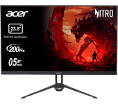 Monitor gaming - Acer Nitro KG243YX1BMIPX, 24" Full-HD, 200 Hz, 1 ms, IPS, FreeSync Premium, Altavoces integrados, Negro