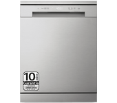 Lavavajillas - LG DF142FV, 14 servicios, 5 programas, 60 cm, QuadWash™, Inverter Direct Drive™, Inox antihuellas