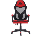 Silla gaming - Newskill Gaming Eros Tela Roja, Ergonómica, Reposabrazos, Altura ajustable, Rojo