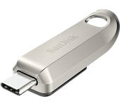 Memoria USB 256GB - SanDisk Ultra Luxe Type-C, 3.2, Hasta 400 MB/s, Compatible smartphones, Metálico, Plata