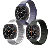 Pack Correas - Friendly License FRSWB101, Silicona, Samsung Galaxy Watch Ultra, Tamaño Muñeca 15-21 cm, Verde, Azul y Gris