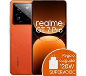 Móvil - realme GT7 Pro, Naranja, 256 GB, 12 GB RAM, 6.78 " AMOLED Full HD+ 120Hz, Qualcomm Snapdragon® 8 Elite, 6500 mAh + Cargador 120W