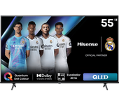 TV QLED 55" - Hisense 55E7NQ, UHD 4K, Dolby Vision&Atmos, Sensor de luz, Modo Deportes, Air Play, IA, Negro