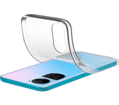 Funda móvil - CellularLine Soft, Para OPPO Reno 10, Goma blanda, Trasera, Transparente
