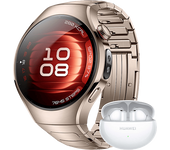 Smartwatch - Huawei Watch 5, 42 mm, 32 GB, NFC, Llamadas celulares eSIM, Titanio + FreeBuds6I