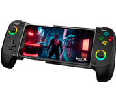 Gamepad - Vieta Pro Proton, Bluetooth, Inalámbrico, Ajustable hasta 18 cm, Función Turbo, Dual Vibration, Baja latencia, 8h autonomía, Negro