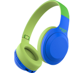 Auriculares infantiles - Vieta Pro Kids 2, Diadema, Hasta 15 hs, Inalámbrico, Radio FM, Protección -85db, Verde/Azul
