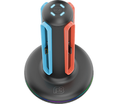 Base de carga - Ardistel Blackfire Quad Charger for Joy-Con RGB LED, Carga cuádruple, Iluminación Negro