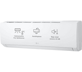 Aire acondicionado Split 1 x - LG LGPLUSECO12.SET, 12.000 BTU/h, Dual sensing, Autolimpieza y filtro dual, 22 dB(A), Blanco