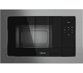 Microondas con grill integrable - Teka NEO MS 6200 BIS SS, 1200W, 5 Niveles de Potencia, 20l, Pantalla TFT, Acero Inoxidable