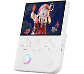 Consola retro portátil - Anbernic RG40XXV, 4" IPS, Tarjeta 64 GB incorporada, Luz RGB, Compatible salida TV, Wi-Fi, Bluetooth, Blanco