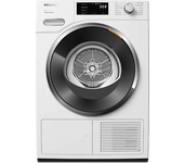 Secadora bomba de calor - Miele TWH780WP EcoSpeed &9kg, 9 kg, 10 Programas, DirectSensor, SilenceDrum, DryCare 40, Blanco loto