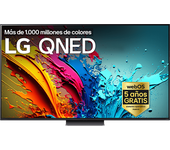 TV QNED 65" - LG 65QNED86T6A, UHD 4K, Procesador Inteligente 4K α8, Smart TV, DVB-T2 (H.265), Negro grafito
