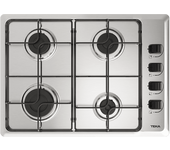 Placa de gas - Teka HLX 540, 4 zonas, Gas butano, Integrable, 60 cm, Acero inoxidable