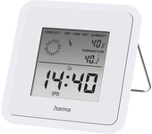 Estación meteorológica - Hama TH50, Reloj, Calendario, Despertador, Higrómetro, Blanco