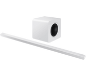 Barra de sonido - Samsung HW-S801D/ZF-ULTRASLIM, Bluetooth, 10 altavoces, Dolby ATMOS Inalámbrico, Blanco