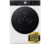 Lavadora carga frontal - LG F4WR7509AGH, Serie 750, 9 kg, 1400 rpm, 14 programas, AI Direct Drive™, Steam™, Autodosificación, Blanco