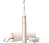 Cepillo eléctrico - Philips DiamondClean Prestige 9900 HX9992/11, Tecnología SenseIQ, Sensor de presión, 5 modos, Dorado champán