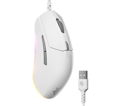 Ratón gaming - SteelSeries Rival 3 Gen 2, Por cable, Sensor óptico TrueMove Core, 8,5K PPP, 6 Teclas, Blanco