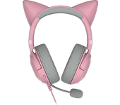 Auriculares gaming - Razer Kraken Kitty V2, Sonido envolvente, Orejas gatito, Micrófono integrado, Rosa