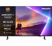 TV QLED 50" - Philips Ambilight 50PUS8510/12, UHD 4K, Titan OS, Smart TV, Pixel Precise Ultra HD, Dolby Atmos, Negro mate