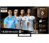 TV Mini LED 75" - Hisense 75E8Q, UHD 4K, 144 Hz, Hi-View Engine, Escalador HDR IA, Subwoofer integrado, Negro