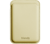 Tarjetero para móvil - Friendly License FRTAR007, TPU y Adhesivo 3M, Magsafe, Beige