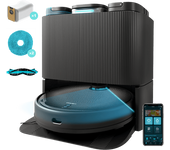 REACONDICIONADO Seminuevo Excelente Robot aspirador - Cecotec Conga 11090 Spin Revolution Home&Wash, Base de autovaciado, 5000 Pa máx, 4000 nominal