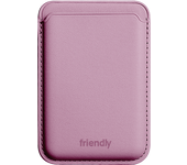Tarjetero para móvil - Friendly License FRTAR009, TPU y Adhesivo 3M, Magsafe, Rosa