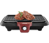 Barbacoa - Ufesa BB7650, Eléctrica, 2000W, Placa antiadherente, Termoestato, Negro