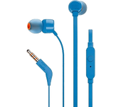 Auriculares de botón - JBL T110, De botón, Con cable, Pure Bass, Jack 3.5 mm, Azul