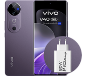 Móvil - vivo V40, Morado, 512 GB, 12 GB RAM, 6.78" AMOLED, Qualcomm Snapdragon® 7Gen3 , 5500 mAh, Android