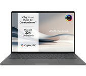 Portátil - ASUS Zenbook A14 OLED UX3407QA-QD333W Copilot+ PC, 14 " WUXGA, Snapdragon® X1-26-100, 32GB RAM, 512GB SSD, Adreno™ GPU, W11