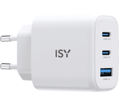 Cargador móvil - ISY IWC 4145, Universal, 45W, 1x USB-A, 2x USB-C, Blanco