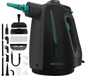 Limpiador de vapor - Cecotec Hydrosteam 1300 Rapid Max, Potencia 1350 W, Depósito 550 ml, 3 bares presión, Kit 16 accesorios, Black