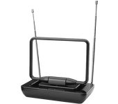 Antena TV - One For All SV9125, Para interior, DVB-T/ DVB-T2, Compatible con HD, 75 Ω, Negro