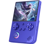 Consola retro portátil - Anbernic RG40XXV, 4" IPS, Tarjeta 64 GB incorporada, Luz RGB, Compatible salida TV, Wi-Fi, Bluetooth, Azul
