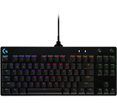 Teclado gaming - Logitech G PRO, Con Cable, Retroiluminación, 12 teclas programables, USB, Negro