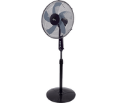 Ventilador de pie - Jata JVVP3135, 50 W, 3 velocidades, Cabeza inclinable, Oscilación automática, Altura ajustable, Negro