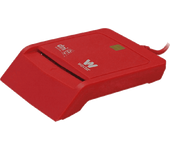 Lector DNI electrónico - Woxter PE26-145, LED, USB 2.0, Compatible con Rojo
