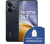 Móvil - realme 14T, Obsidian Black, 256 GB, 8 GB RAM, 6.67" AMOLED, Dimensity 6300 5G Chipset, 6000 mAh, Incluye Cargador