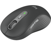 Ratón inalámbrico - Logitech Signature Plus M750 L, Mano izquierda, Conexión multidispositivo, USB, Botones personalizables, Windows-Mac, Negro