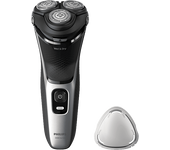 REACONDICIONADO Seminuevo Muy bueno Afeitadora - Philips S3000 S3143/00, eléctrica, Seco y mojado, 60 min, Cortapatillas, Negro