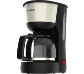 Cafetera de goteo - Taurus Verona Vintage Cream, 1000 W, Jarra cristal, Sistema antigoteo, Cuchara dosificadora