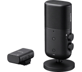 Micrófono - Sony ECM-S1, Inalámbrico con Noise Cancelling (Cancelación de ruido), Para Streaming, Podcast, Entrevistas, PC, Cámara..., Filtro Anti Pop