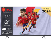 TV QLED 75" - TCL 75C655, UHD 4K, AiPQ PRO, QLEDPRO, Dolby Vision y Atmos, HDR10+, Negro