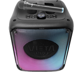 Altavoz de gran potencia - Vieta Pro Party 6, 120 W, Micrófono inalámbrico, Hasta 8hs, Negro